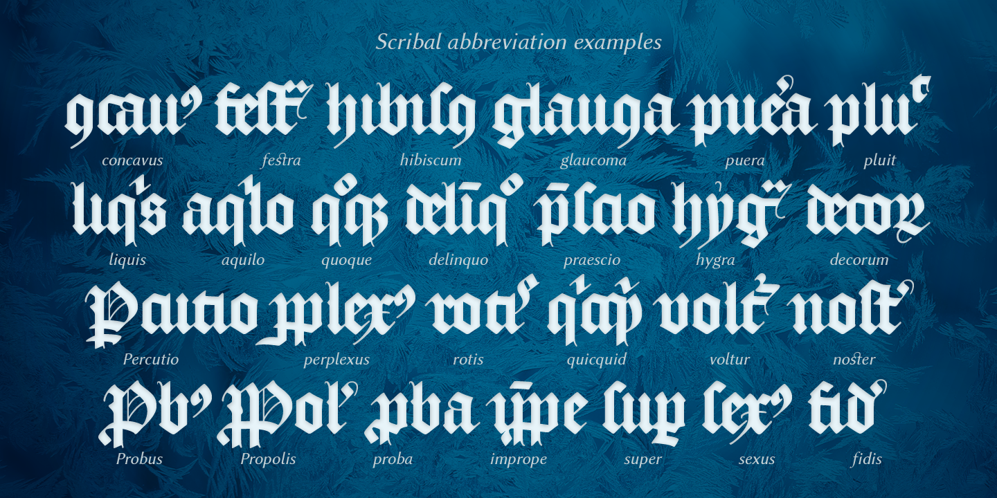 Пример шрифта AJ Quadrata Medieval Bold Rubrum